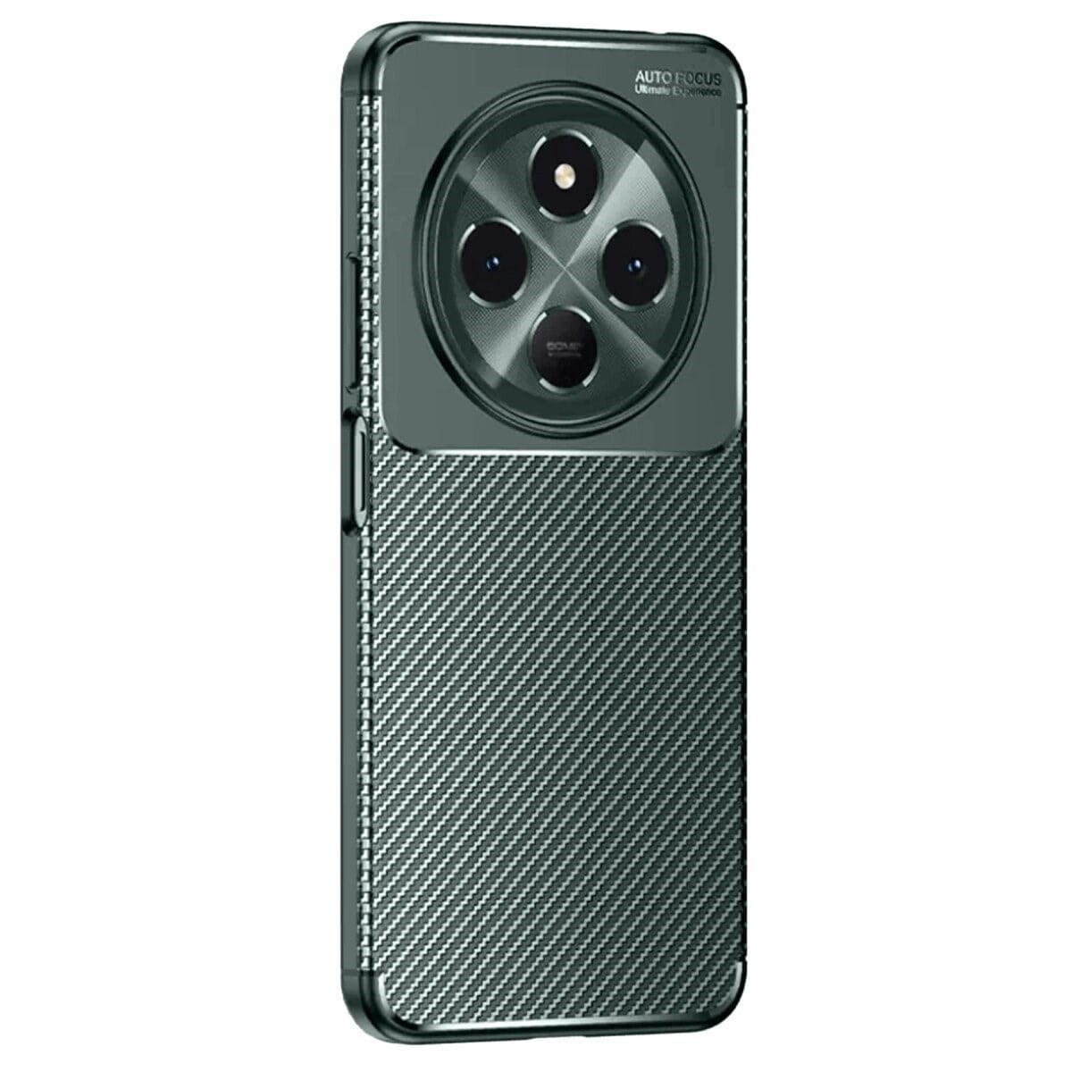 Tecno Spark 30 Kılıf Auto Focus Karbon Kapak - Koyu Yeşil