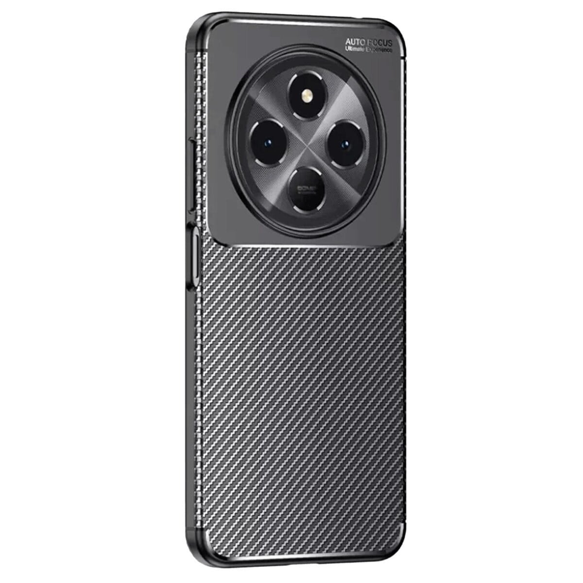 Tecno Spark 30 Kılıf Auto Focus Karbon Kapak - Siyah