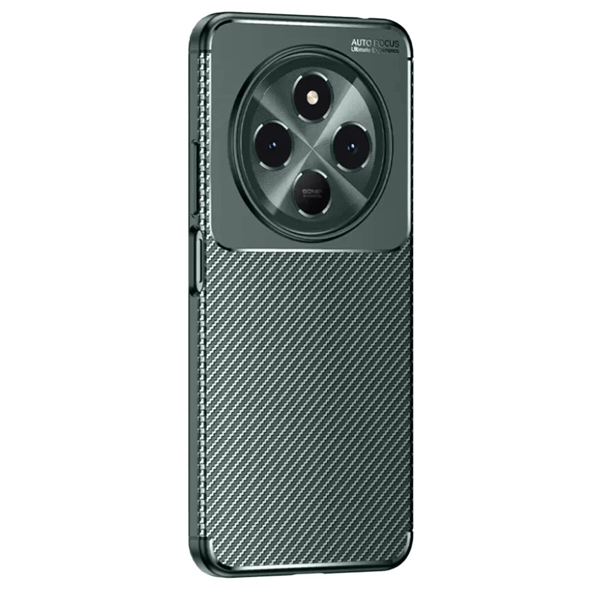 Tecno Spark 30c Kılıf Auto Focus Karbon Kapak - Koyu Yeşil