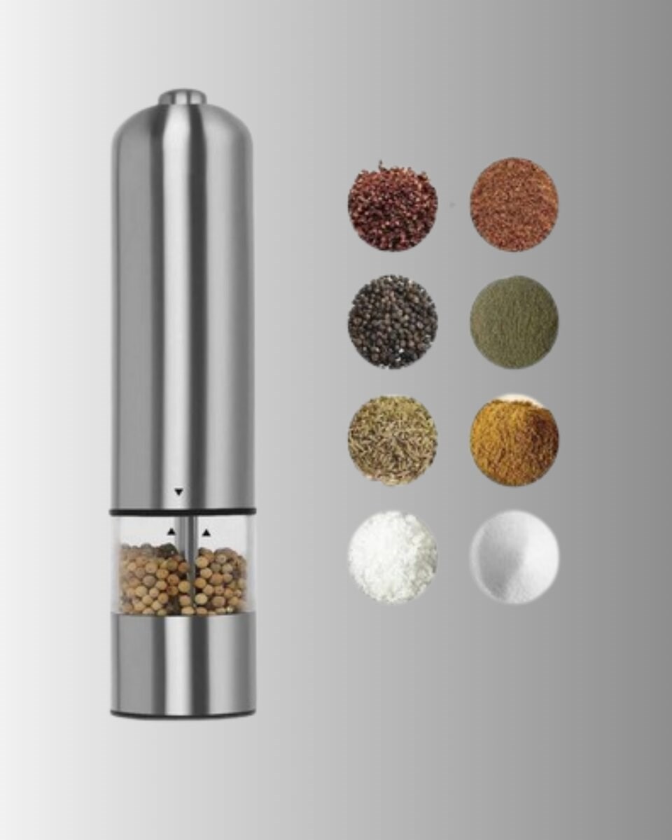 Tek Elle Kullanılan Otomatik Baharat Değirmeni Işıklı Sistem Yeni Nesil