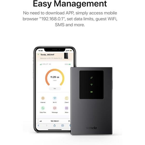 TENDA MF3 4G LTE WIFI6 BATARYALI TAŞINABİLİR MOBİL ROUTER