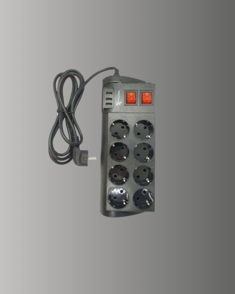 Termal Korumalı 8 Prizli 3 USB’li Uzatma Kablosu Yeni Nesil