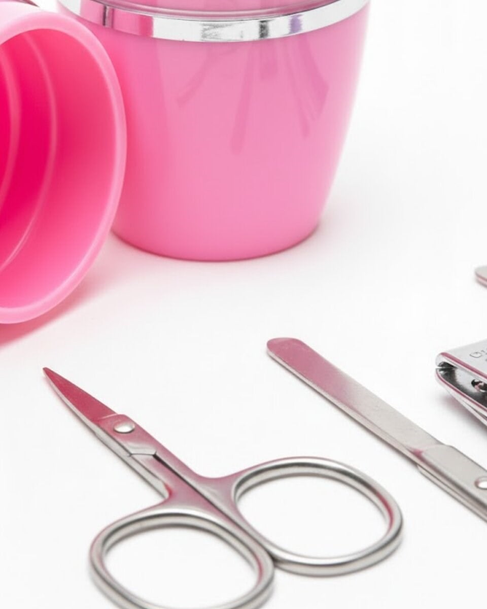 Tırnak Bakım Manikür Pedikür Seti 4 Parça Pembe Pratik Günlük Kullanım Yeni Nesil