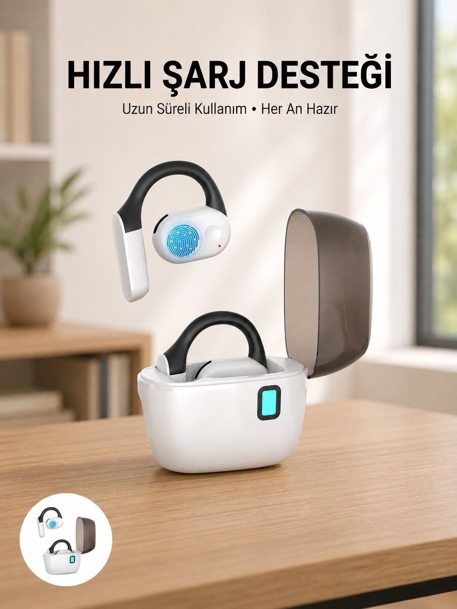 TWS Bluetooth Kulaklık – Otomatik Şarj, Taşınabilir Şarj Kutusu Yeni Nesil