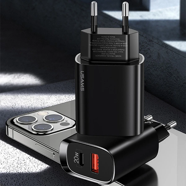 USAMS iPhone 20W QC3.0 + PD3.0  Hızlı Şarj Başlık US-CC121 T35-(1903)