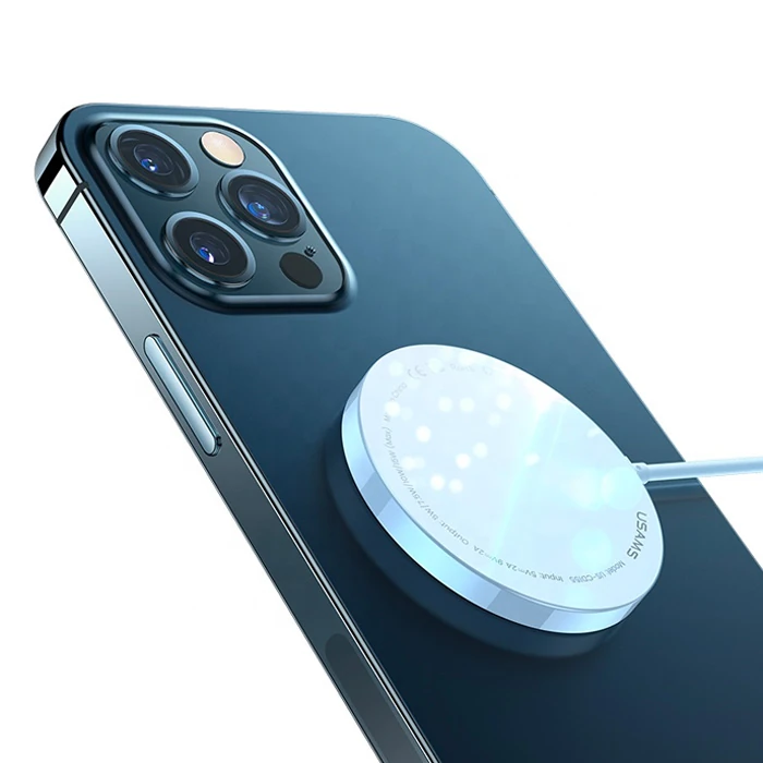 USAMS Magsafe 15W iPhone 15-14 -13-12 İçin Ultra İnce Mıknatslı Kablosuz Wireless Şarj  US-CD155-(1903)