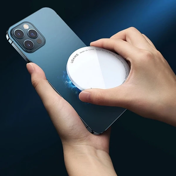 USAMS Magsafe 15W iPhone 15-14 -13-12 İçin Ultra İnce Mıknatslı Kablosuz Wireless Şarj  US-CD155-(1903)