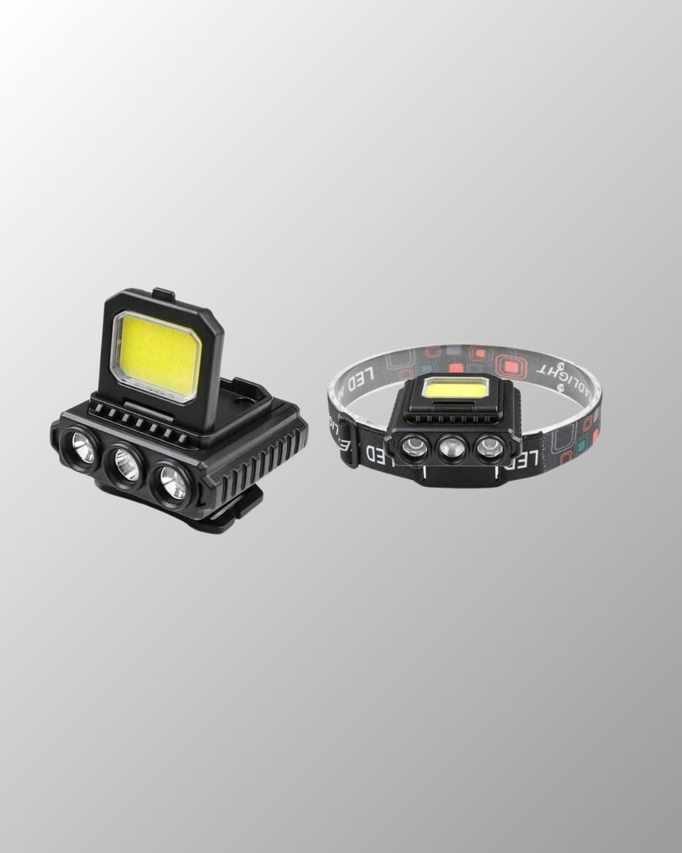 USB Şarjlı Kafa Feneri 800 Lumen Ayarlanabilir COB ve XPE LED
