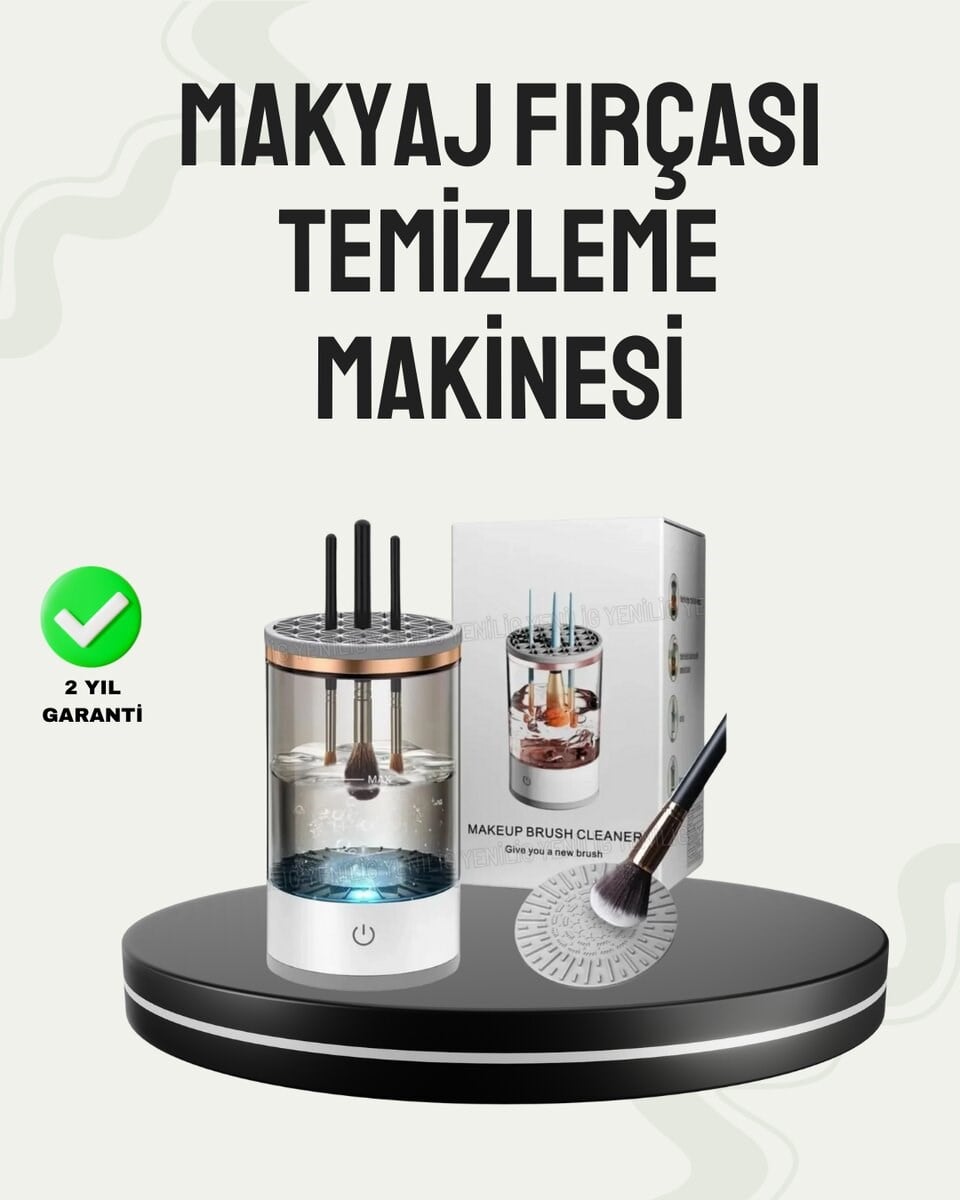 USB Şarjlı Kompakt Makyaj Fırçası Temizleme Makinesi
