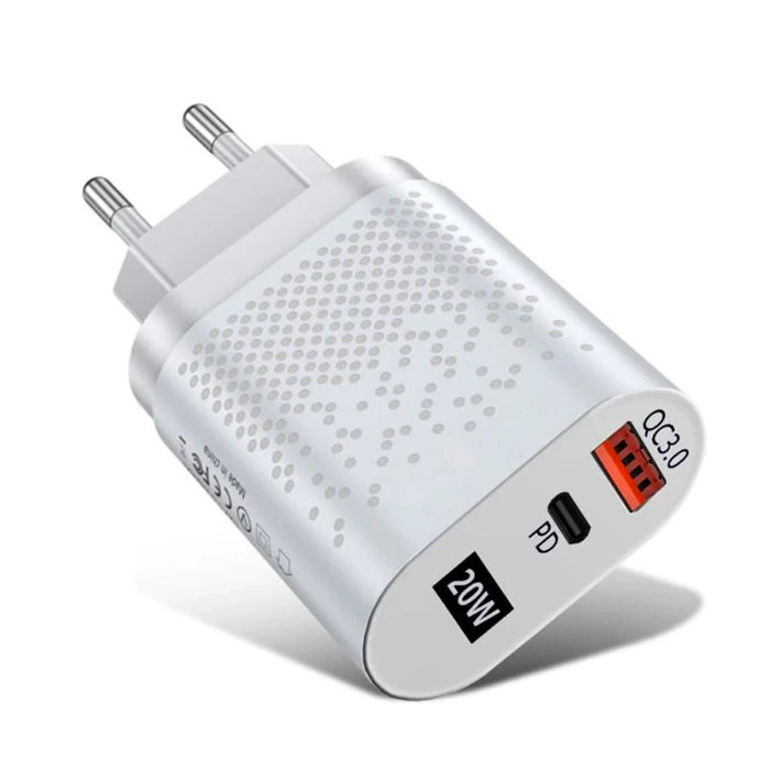 USLİON 20W USB QC3.0 Şarj PD3.0 Hızlı Şarj Aleti Şarj Başlık-(1903)