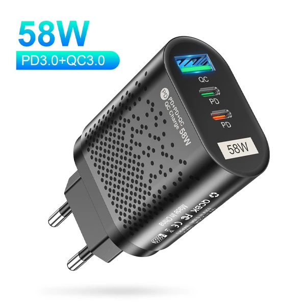 USLİON PD 58W USB + Type-c Hızlı Şarj Başlığı-(1903)