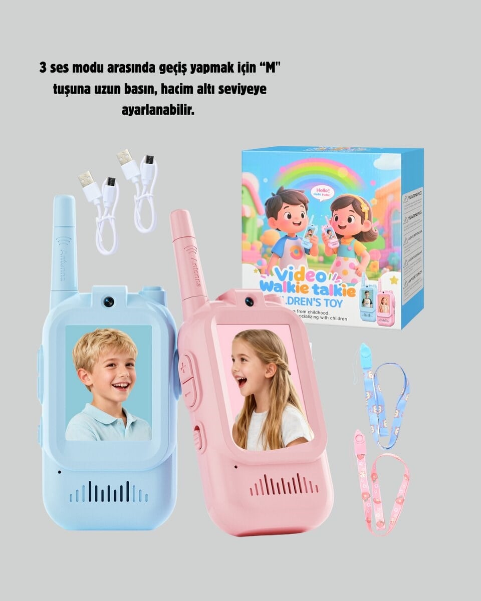 Uzun Menzilli Video Walkie Talkie Eğitici ve Eğlenceli Oyuncak