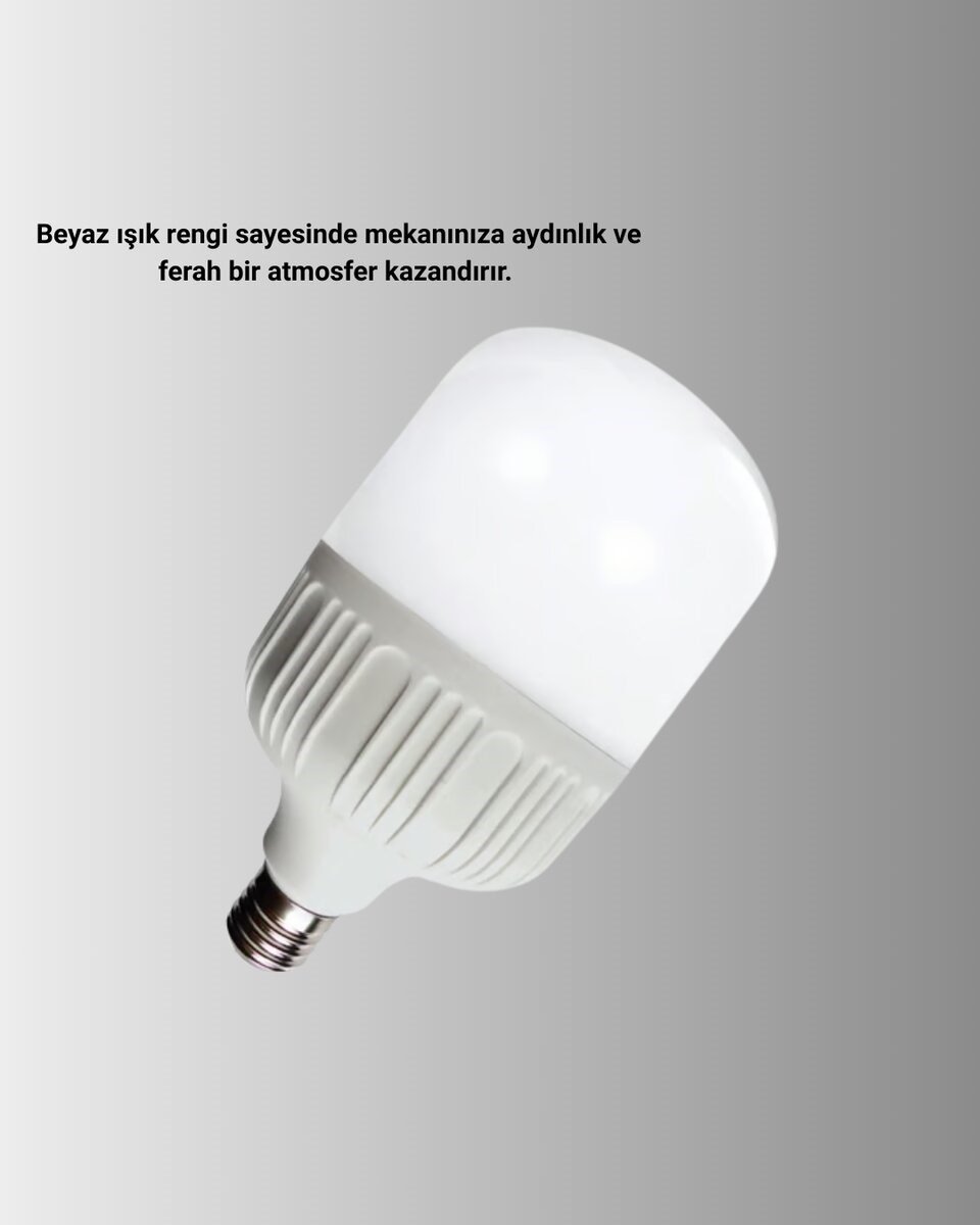 Uzun Ömürlü Şarjlı LED Ampul 30 Watt Güçlü Aydınlatma