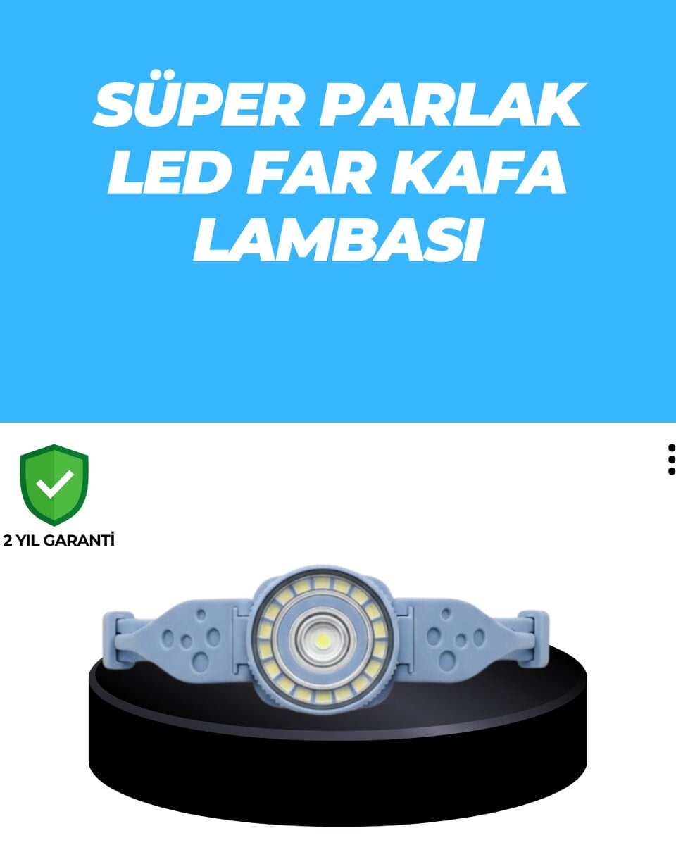 Uzun Pil Ömürlü Kamp ve Dağcılık Kafa Lambası