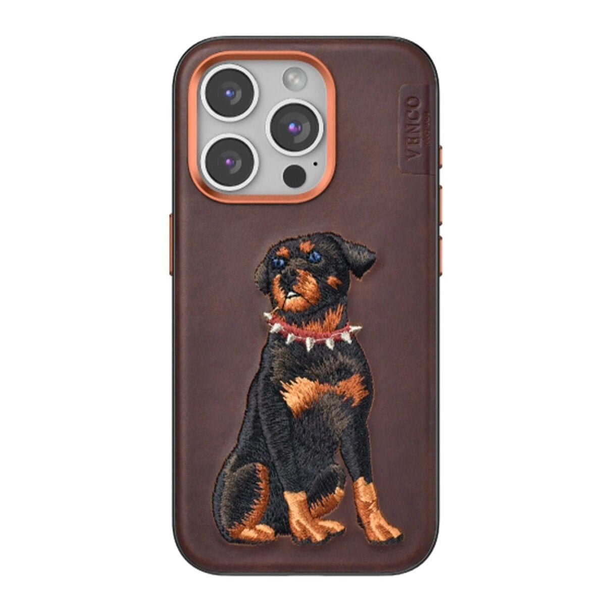 Venco İphone 15 Pro Perma Desenli Kapak - Koyu Kahve
