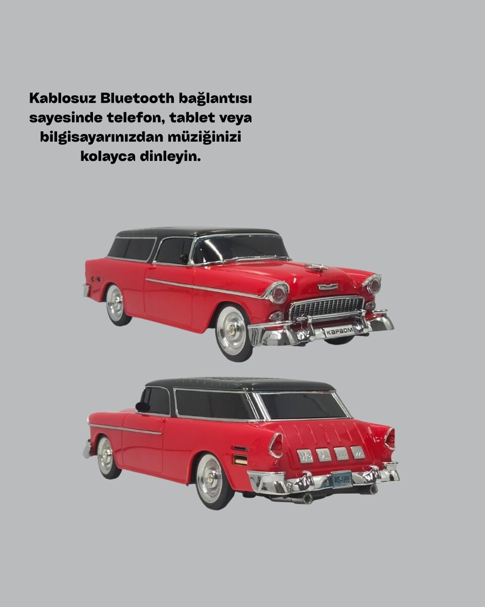 Vintage Tasarımlı LED Işıklı Bluetooth Hoparlör 10W