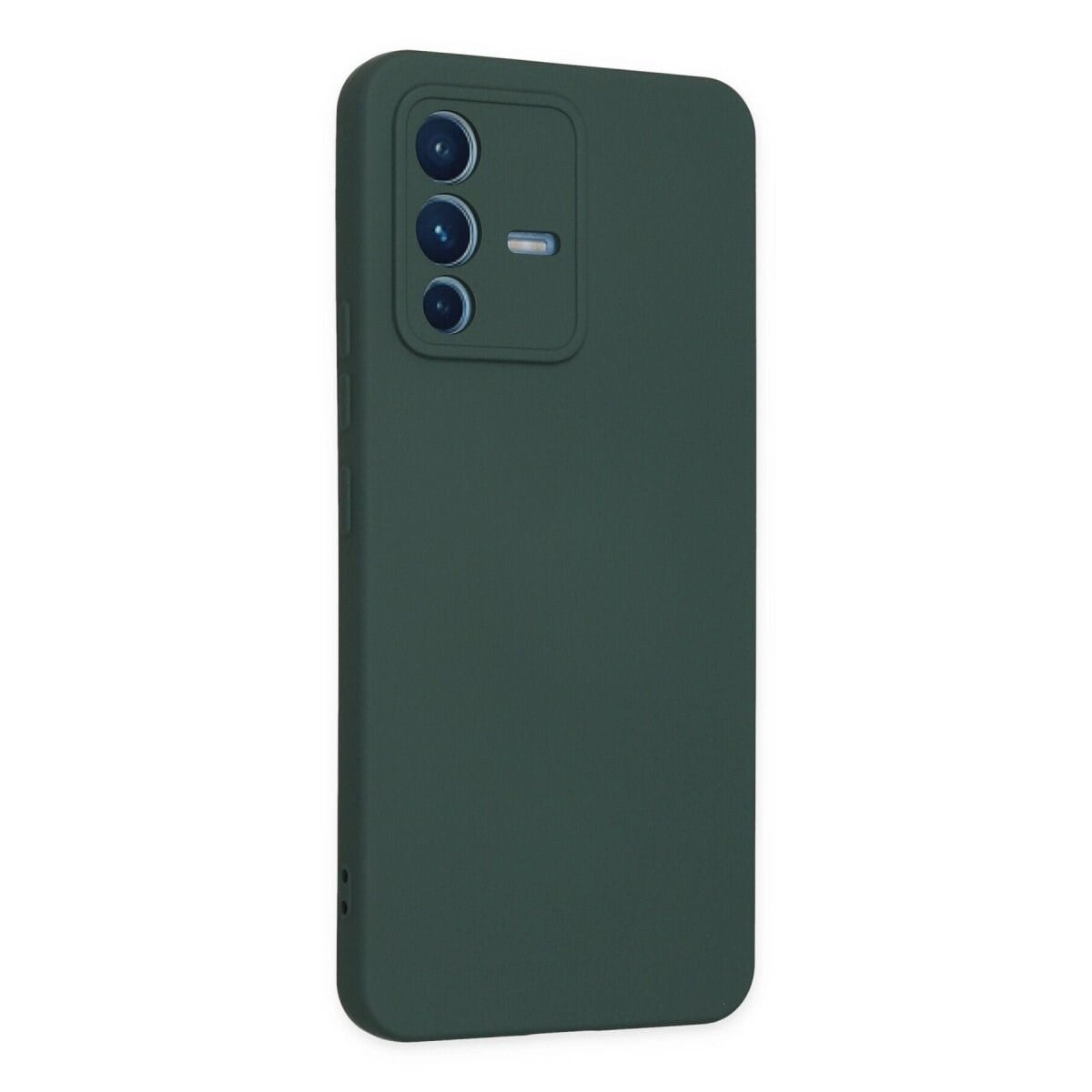 Vivo V23 5g Kılıf Nano İçi Kadife Silikon - Koyu Yeşil