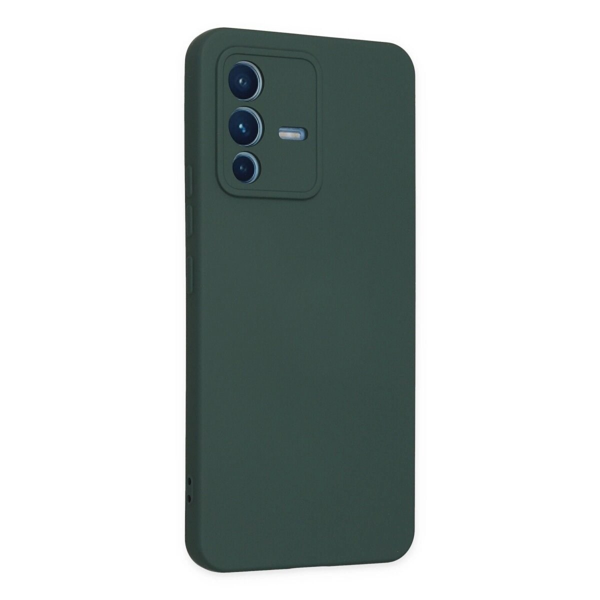 Vivo V23 5g Kılıf Nano İçi Kadife Silikon - Koyu Yeşil