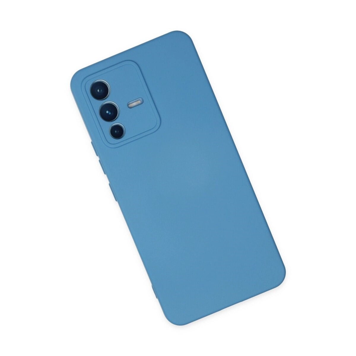 Vivo V23 5g Kılıf Nano İçi Kadife Silikon - Mavi