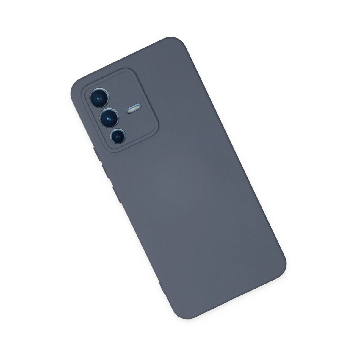 Vivo V23 5g Kılıf Nano İçi Kadife Silikon - Gri
