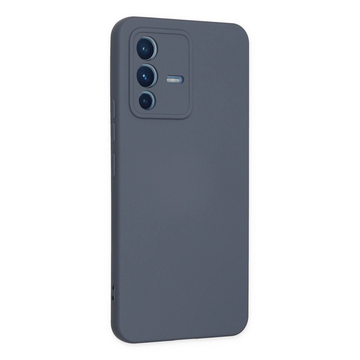Vivo V23 5g Kılıf Nano İçi Kadife Silikon - Gri