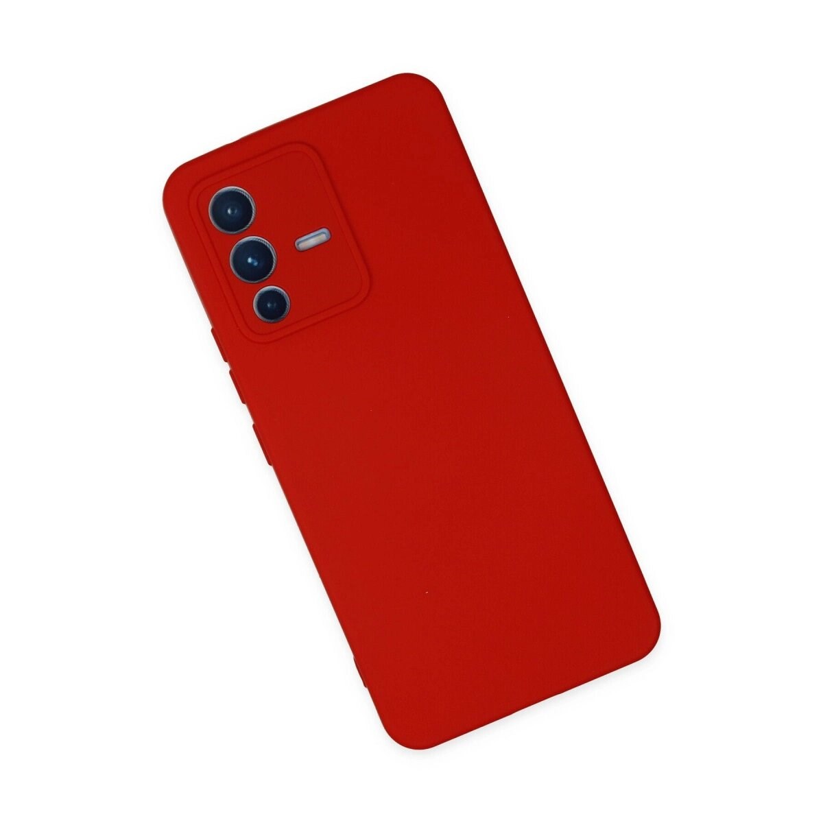 Vivo V23 5g Kılıf Nano İçi Kadife Silikon - Kırmızı