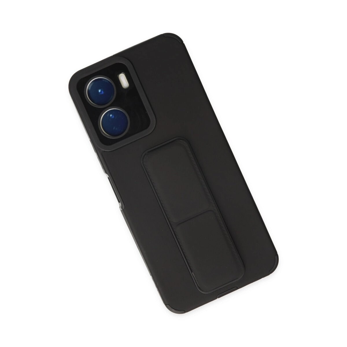Vivo Y16 Kılıf Mega Standlı Silikon - Siyah