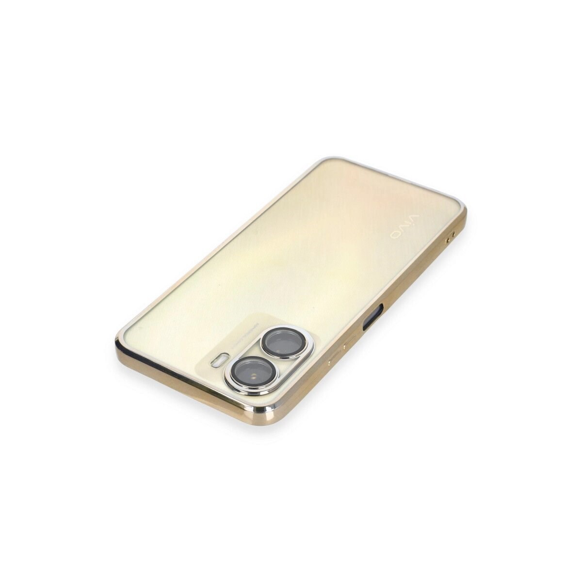Vivo Y16 Kılıf Razer Lensli Silikon - Gold