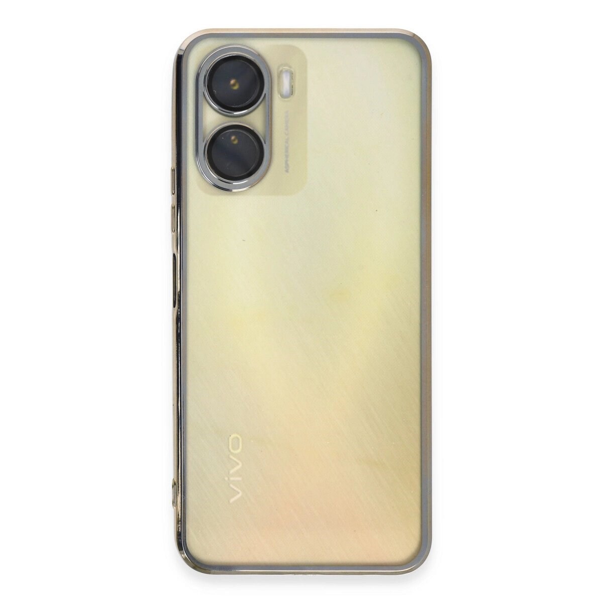 Vivo Y16 Kılıf Razer Lensli Silikon - Gold