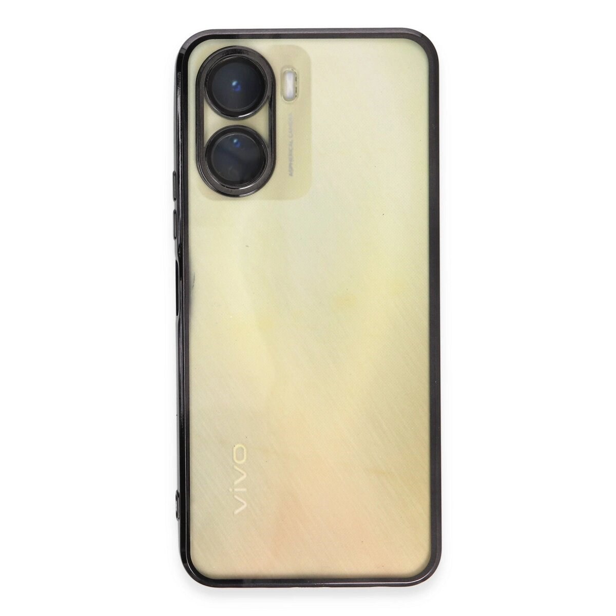 Vivo Y16 Kılıf Razer Lensli Silikon - Siyah