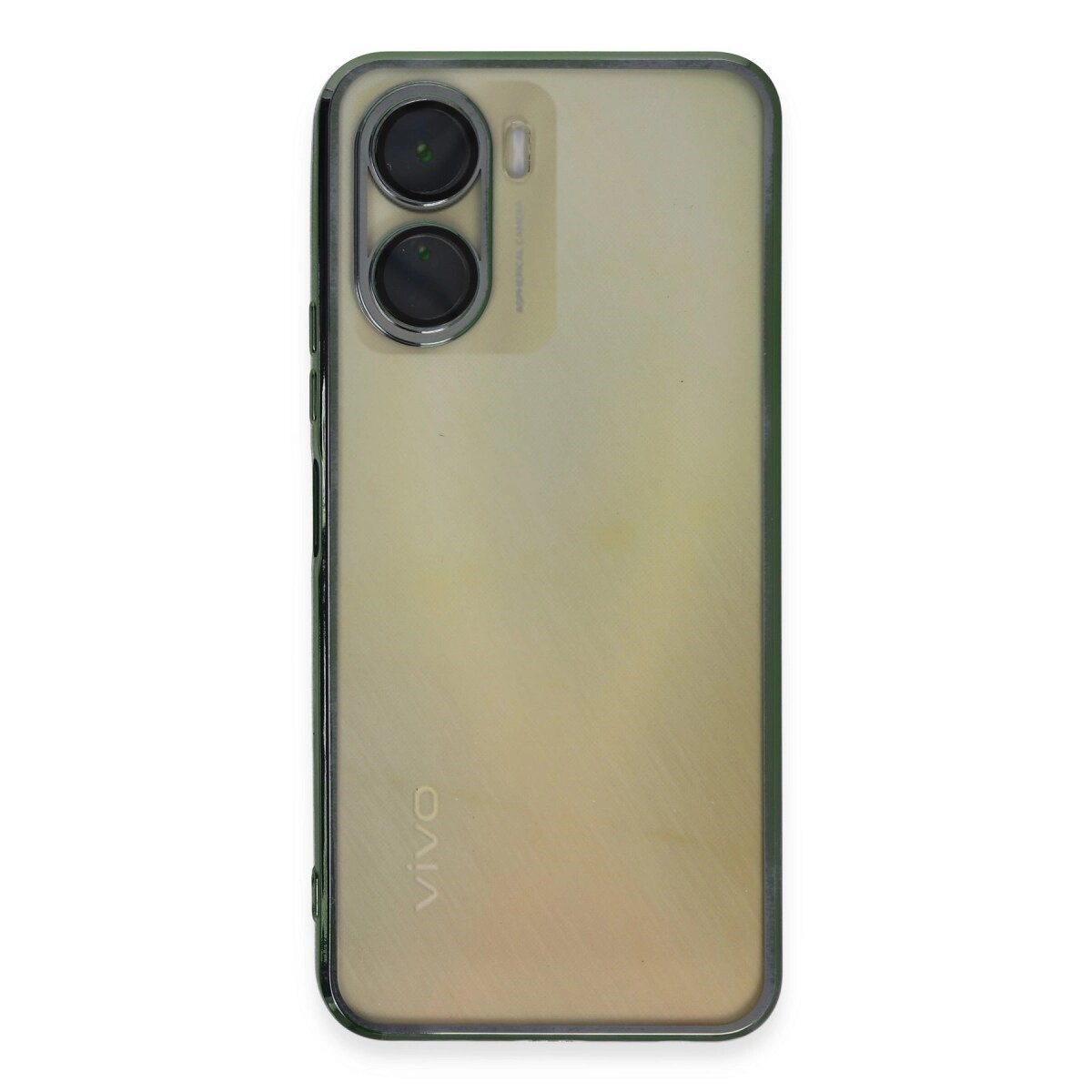 Vivo Y16 Kılıf Razer Lensli Silikon - Yeşil