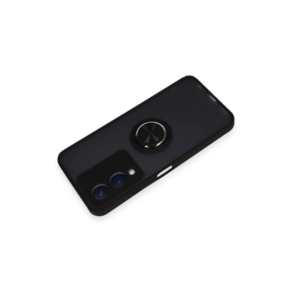 Vivo Y17s Kılıf Montreal Yüzüklü Silikon Kapak - Siyah