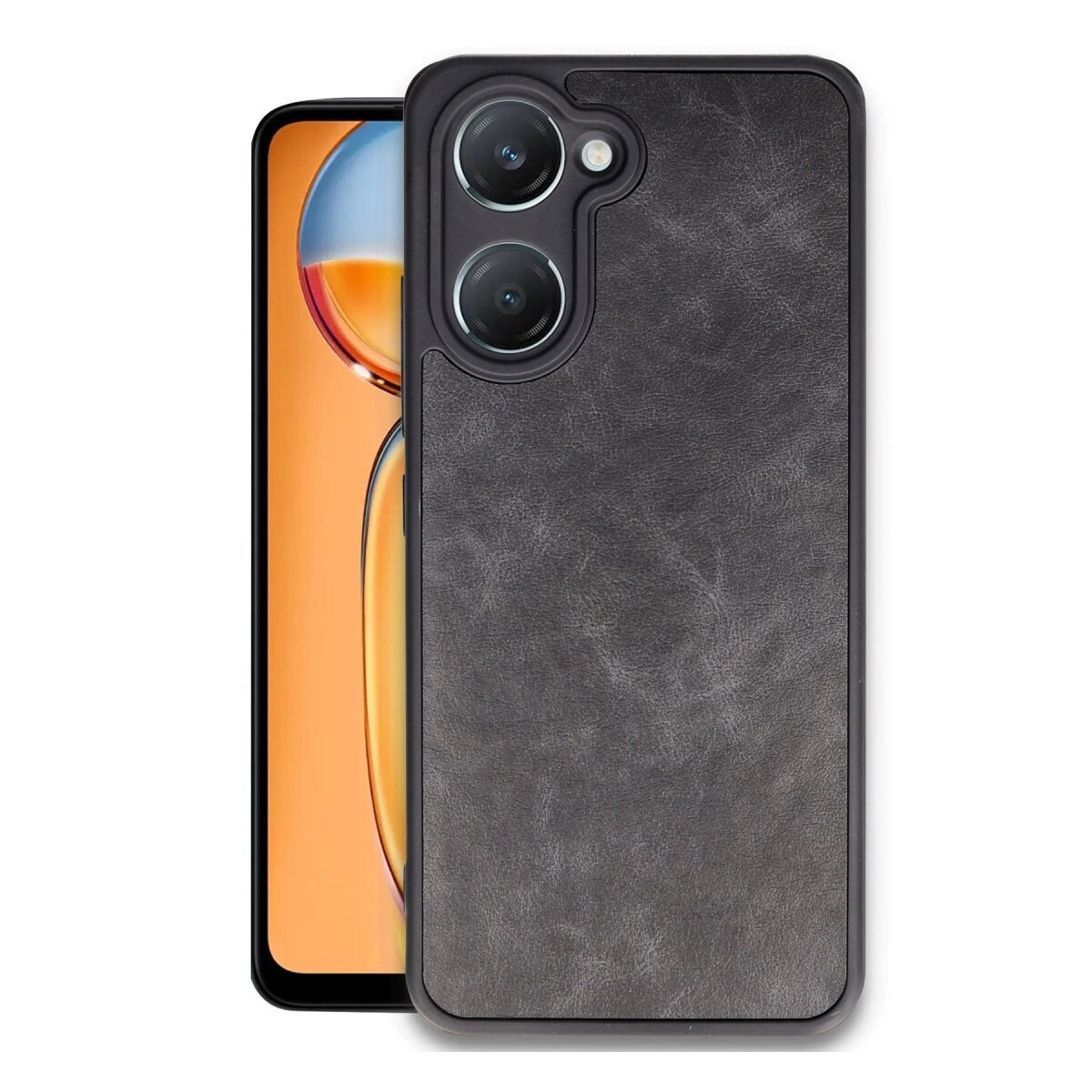 Vivo Y18 Kılıf Aras Deri Kapak - Siyah