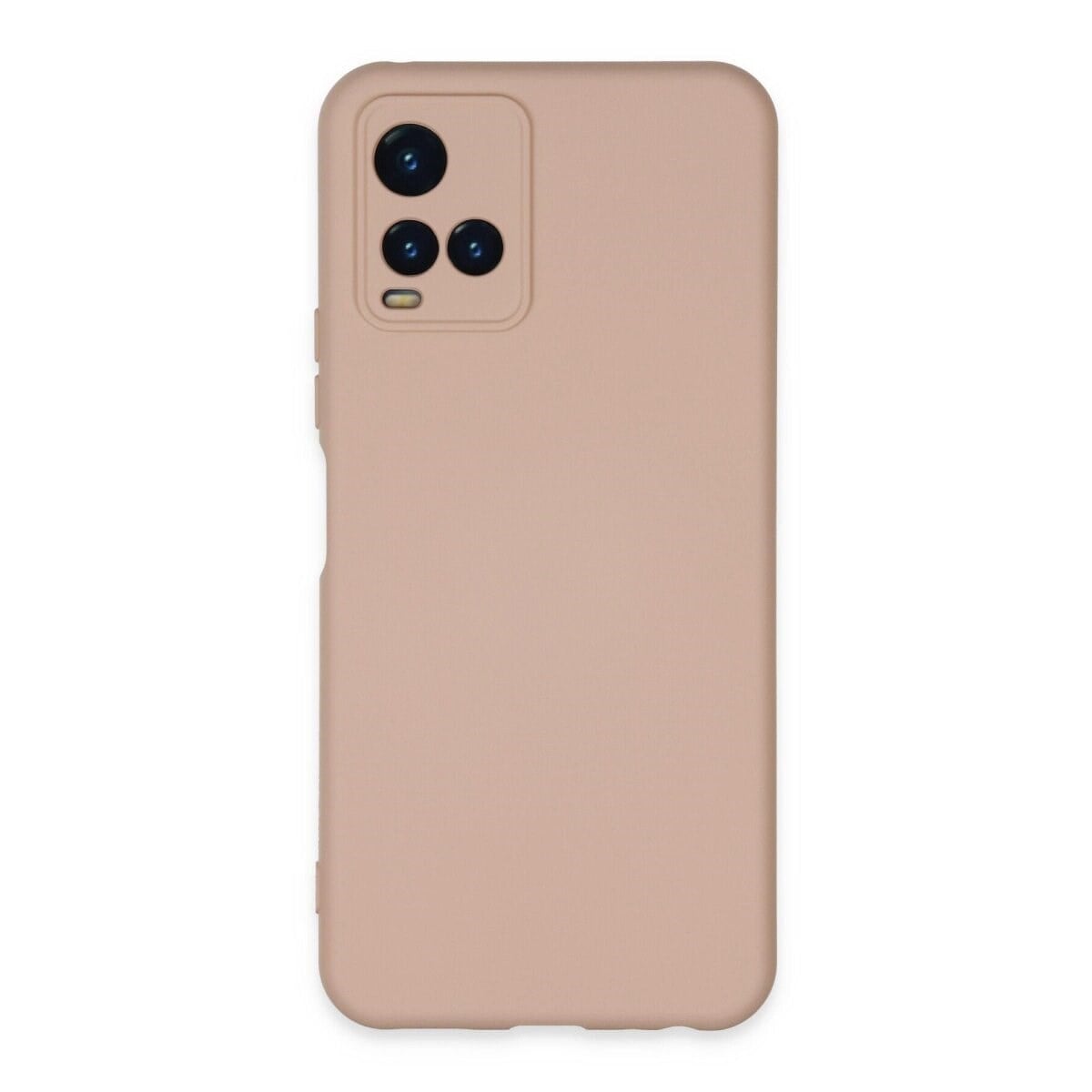 Vivo Y21s Kılıf Nano İçi Kadife Silikon - Pudra