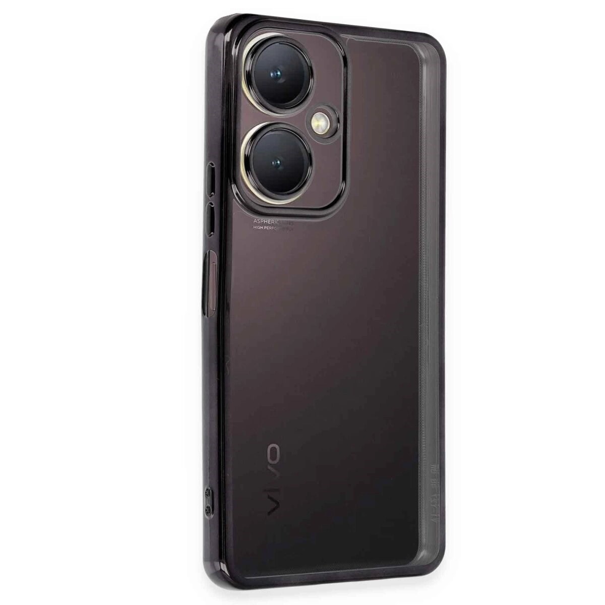 Vivo Y27 Kılıf Razer Lensli Silikon - Siyah