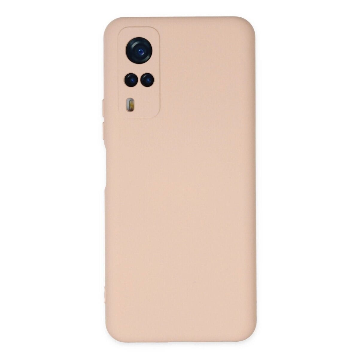 Vivo Y53s Kılıf Nano İçi Kadife Silikon - Pudra
