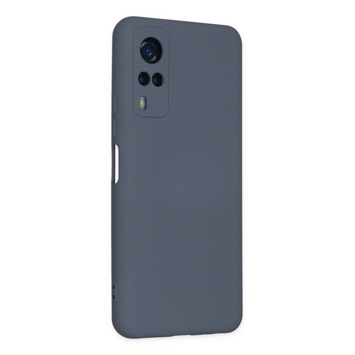 Vivo Y53s Kılıf Nano İçi Kadife Silikon - Gri