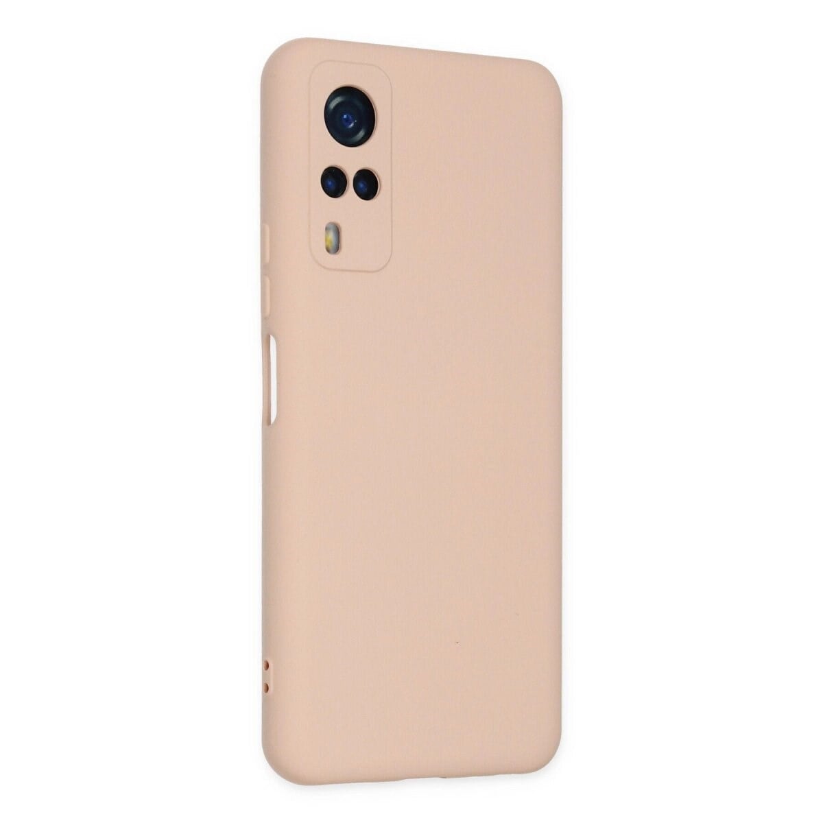 Vivo Y53s Kılıf Nano İçi Kadife Silikon - Pudra
