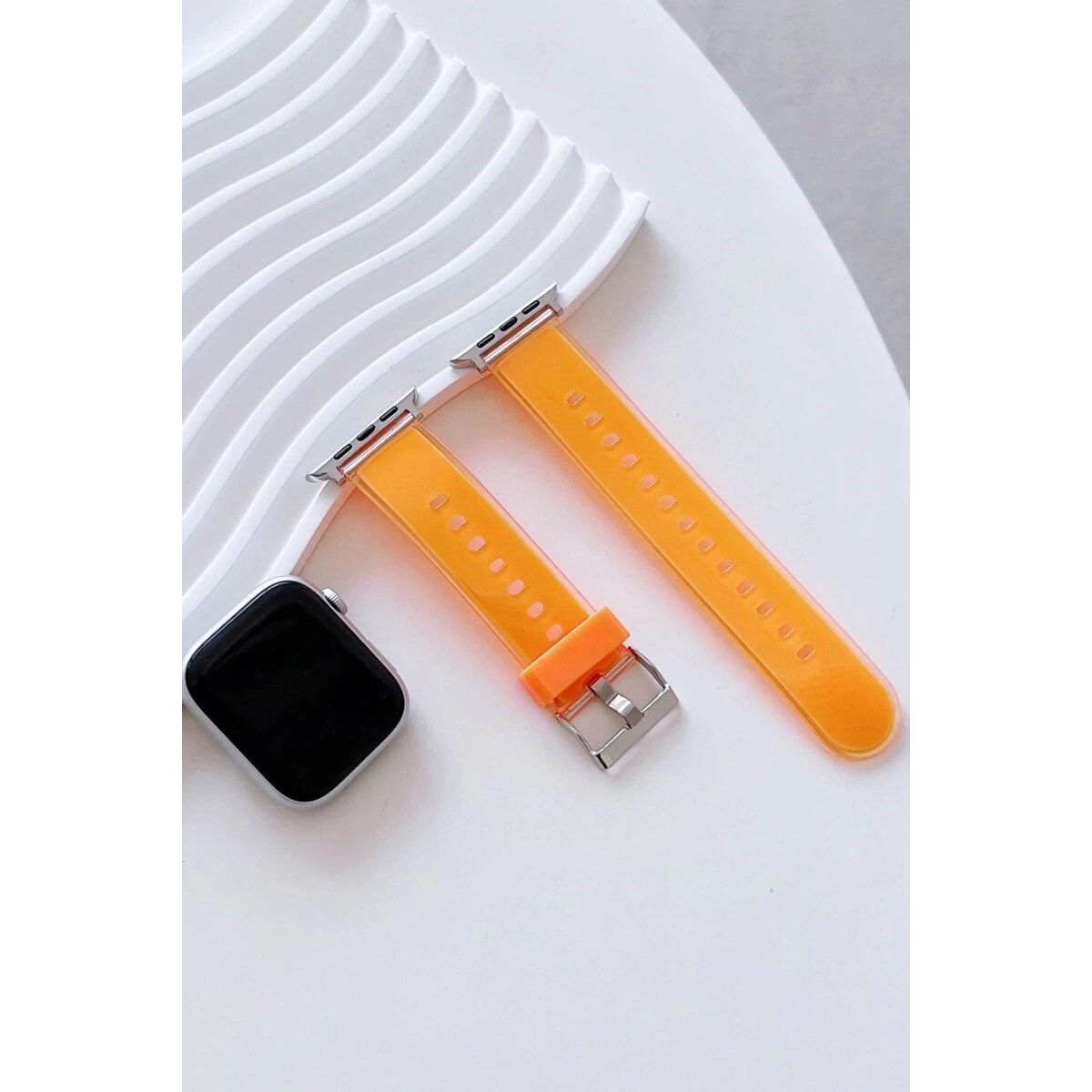 Watch 45mm Jelly Silikon Kordon - Turuncu