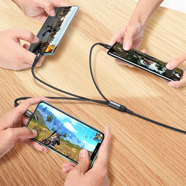 WEKOME 3WDC-125 in1 Type-C+İPhone+Micro Usb Şarj Kablsu 1.20CM-(1903)