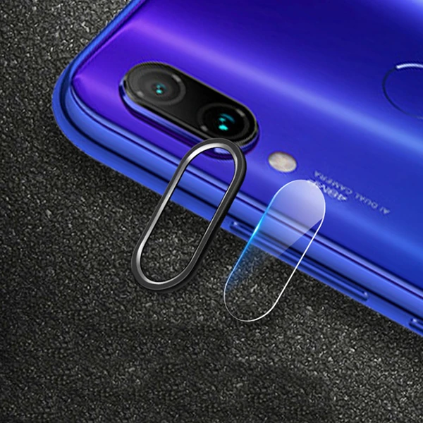 Xiaom Redmi Note 7 Kamera Koruma Metal Lens+ Kırılmaz Cam Set-(1903)
