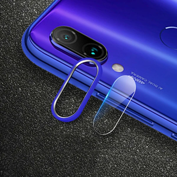 Xiaom Redmi Note 7 Kamera Koruma Metal Lens+ Kırılmaz Cam Set-(1903)
