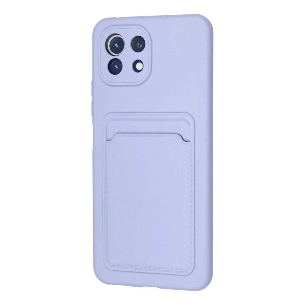 Xiaomi Mi 11 Kılıf Kelvin Kartvizitli Silikon - Lila