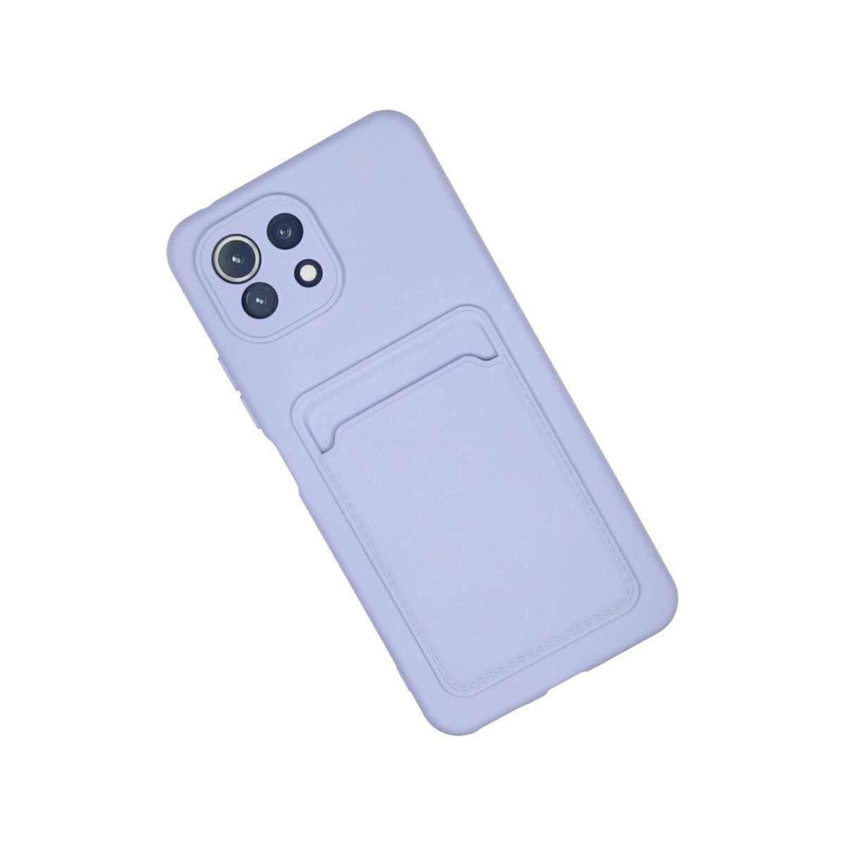 Xiaomi Mi 11 Kılıf Kelvin Kartvizitli Silikon - Lila