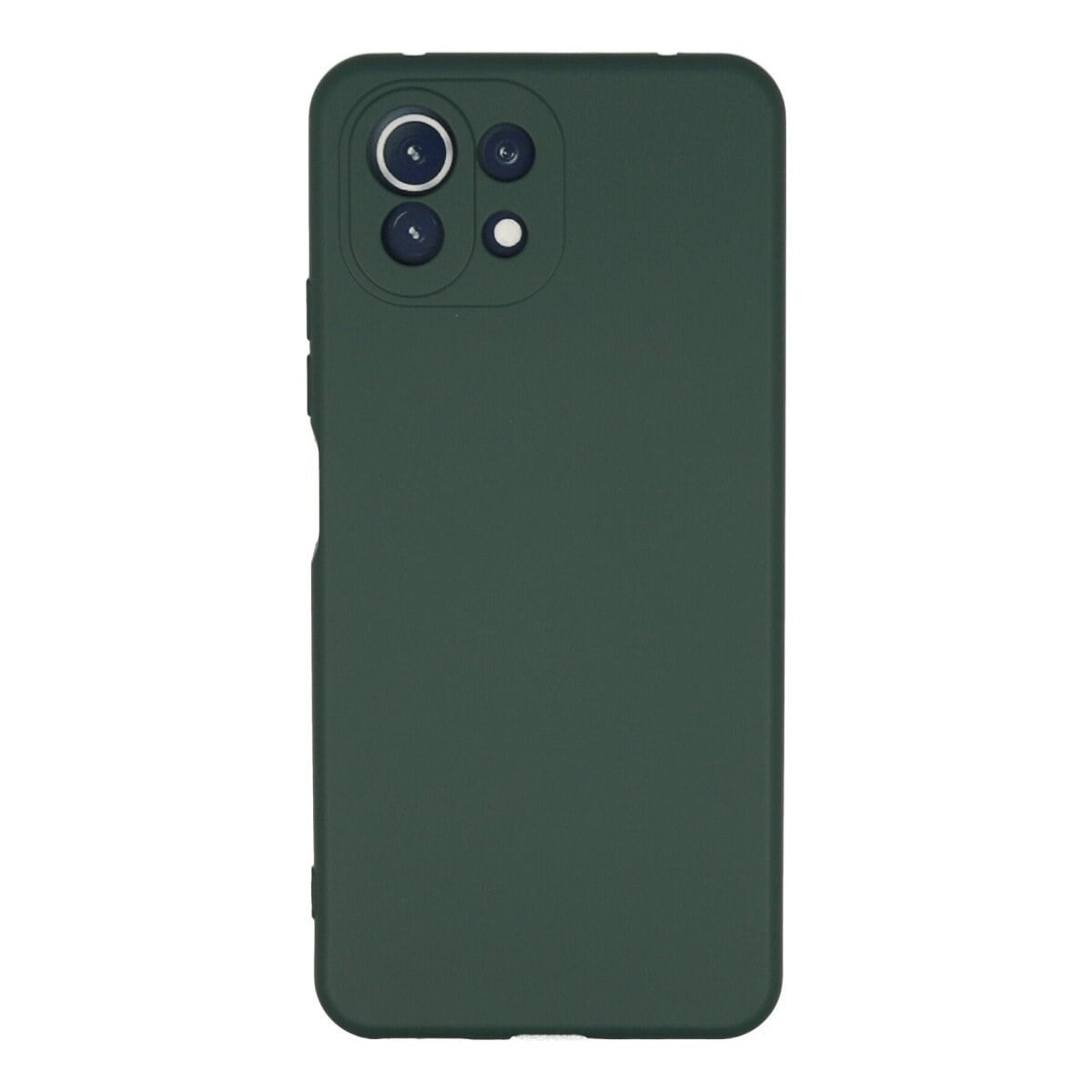 Xiaomi Mi 11 Lite Kılıf Nano İçi Kadife Silikon - Koyu Yeşil