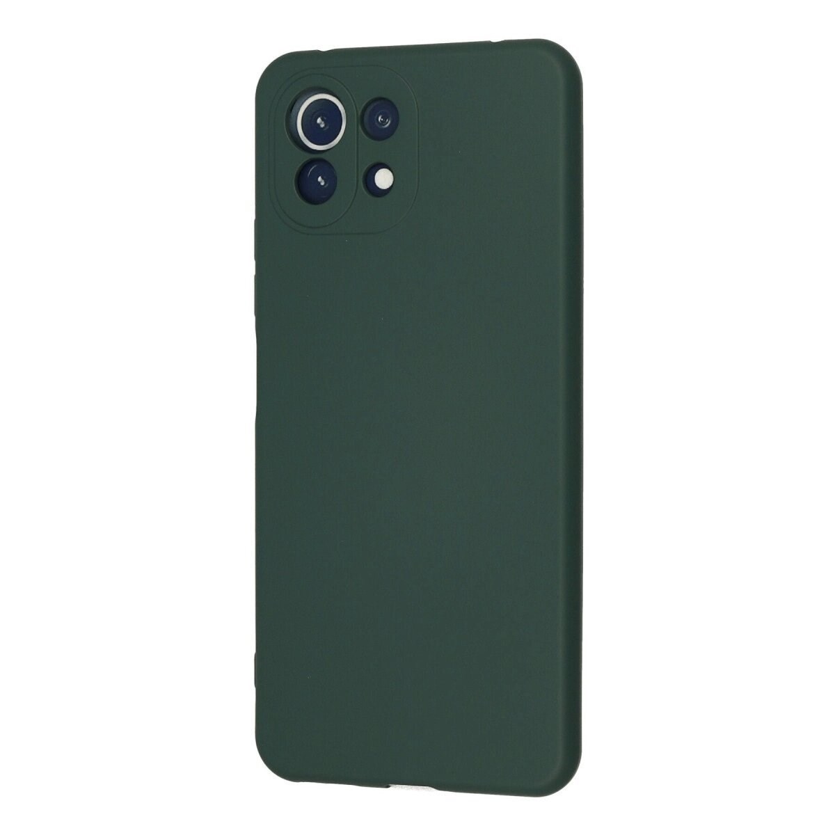 Xiaomi Mi 11 Lite Kılıf Nano İçi Kadife Silikon - Koyu Yeşil