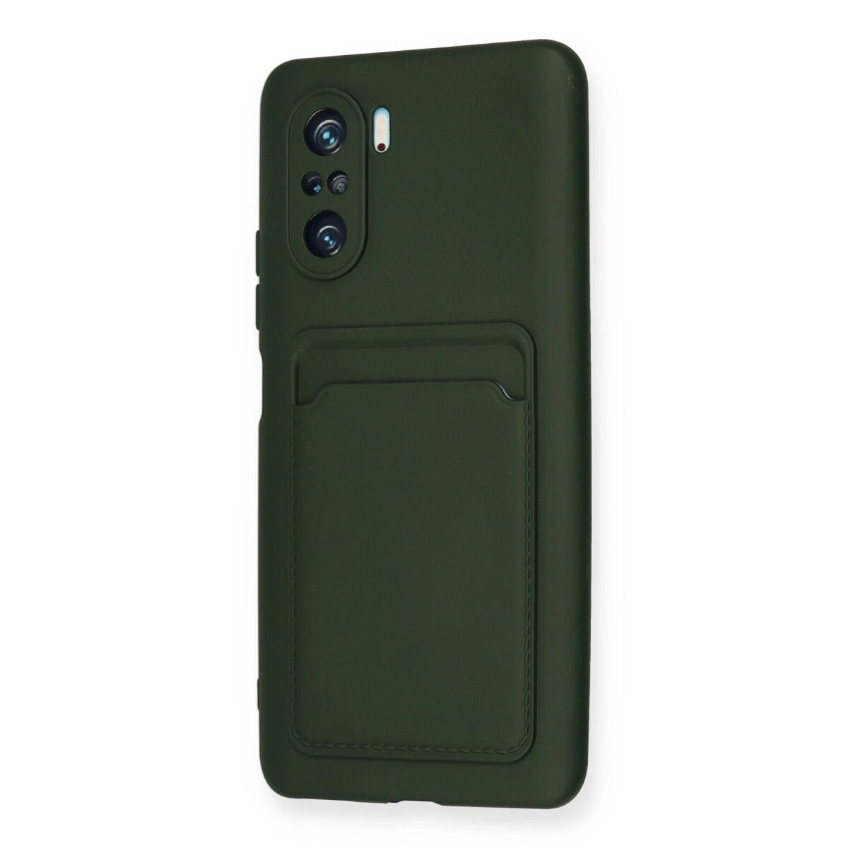 Xiaomi Mi 11i Kılıf Kelvin Kartvizitli Silikon - Koyu Yeşil