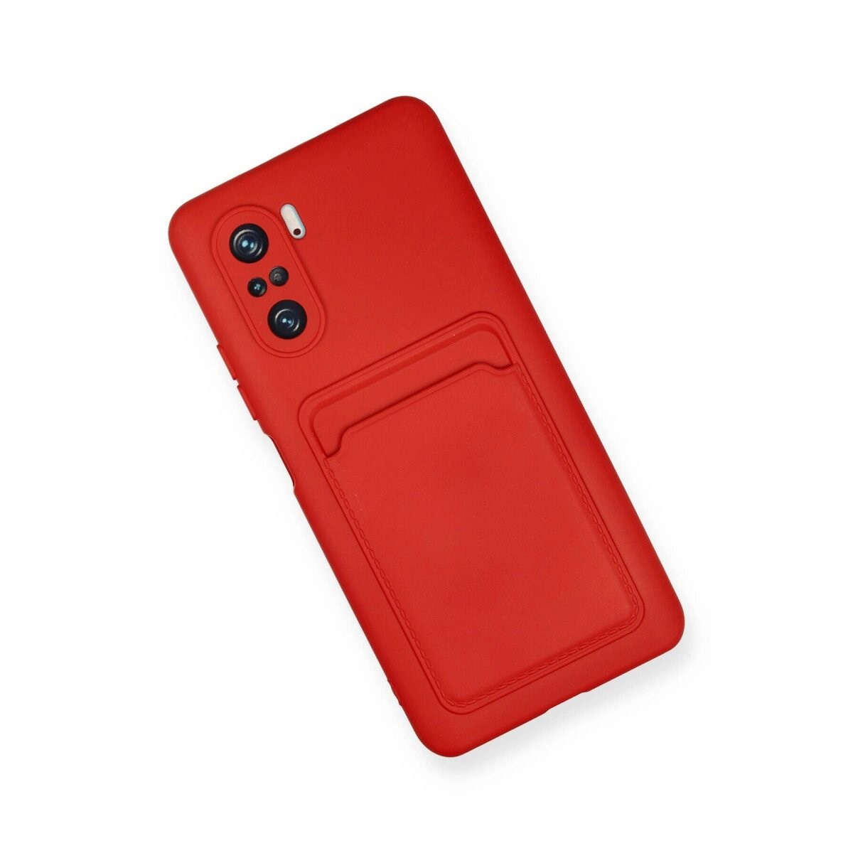 Xiaomi Mi 11i Kılıf Kelvin Kartvizitli Silikon - Kırmızı