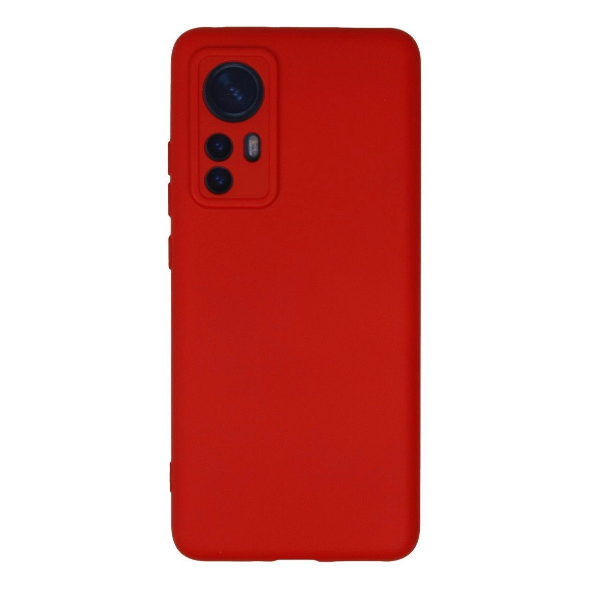 Xiaomi Mi 12 Kılıf Nano İçi Kadife Silikon - Kırmızı