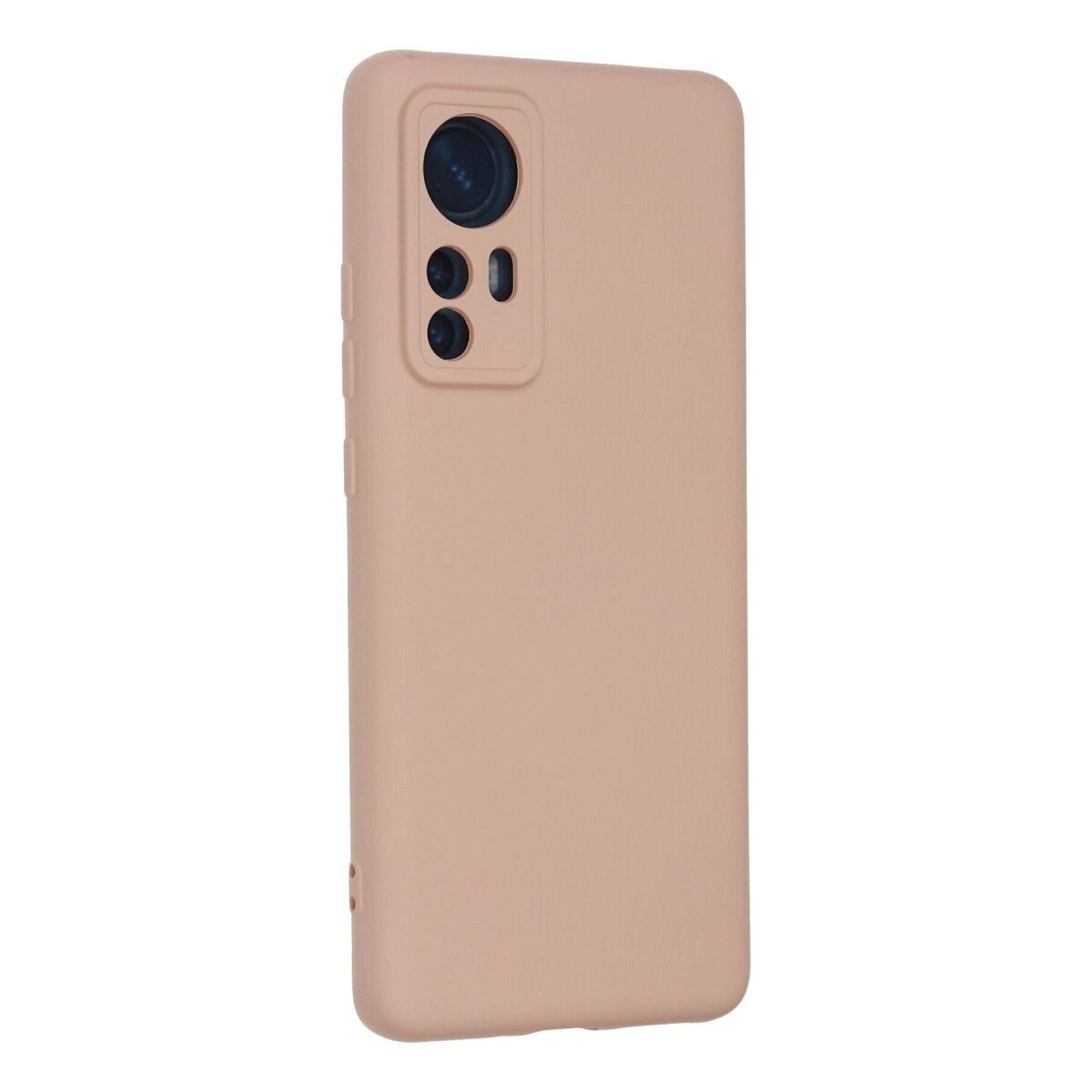 Xiaomi Mi 12 Kılıf Nano İçi Kadife Silikon - Pudra